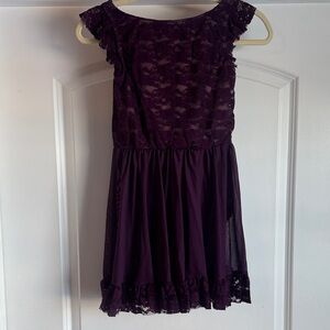 Weissman eggplant lace dress dance costume style 16918